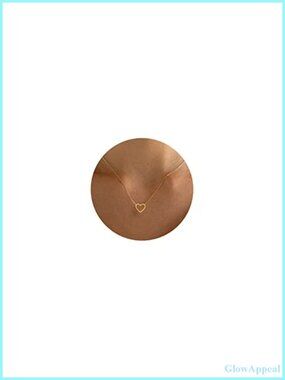 14k Gold Plated Open Heart Pendant Necklace Adjustable Chain